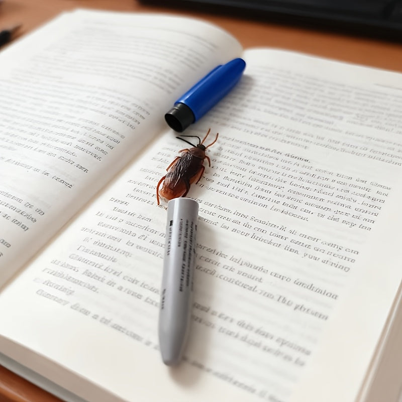 Black, Red, Blue, Three Colors of Cockroach Pen, Startled When Fully Opened, Prank Prop, Suitable for Offices, Family Gatherings, and Giving Birthday Gifts
