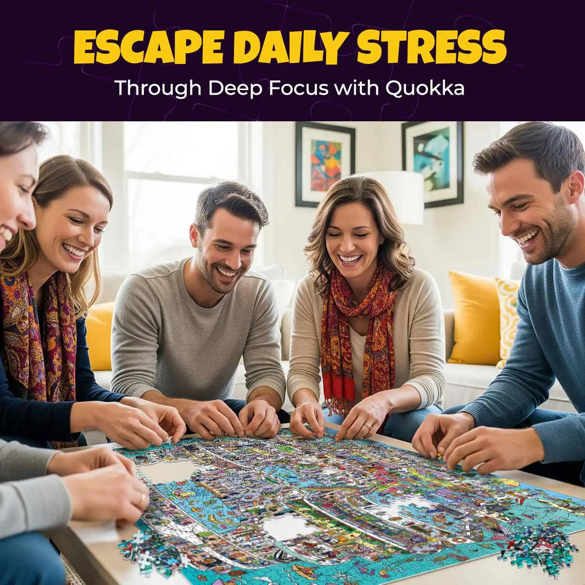 QUOKKA 1000 Piece Puzzle for Adults Cruise Vistas with Unique Shapes & Extra Fun Challenges - Premium Box Packaging