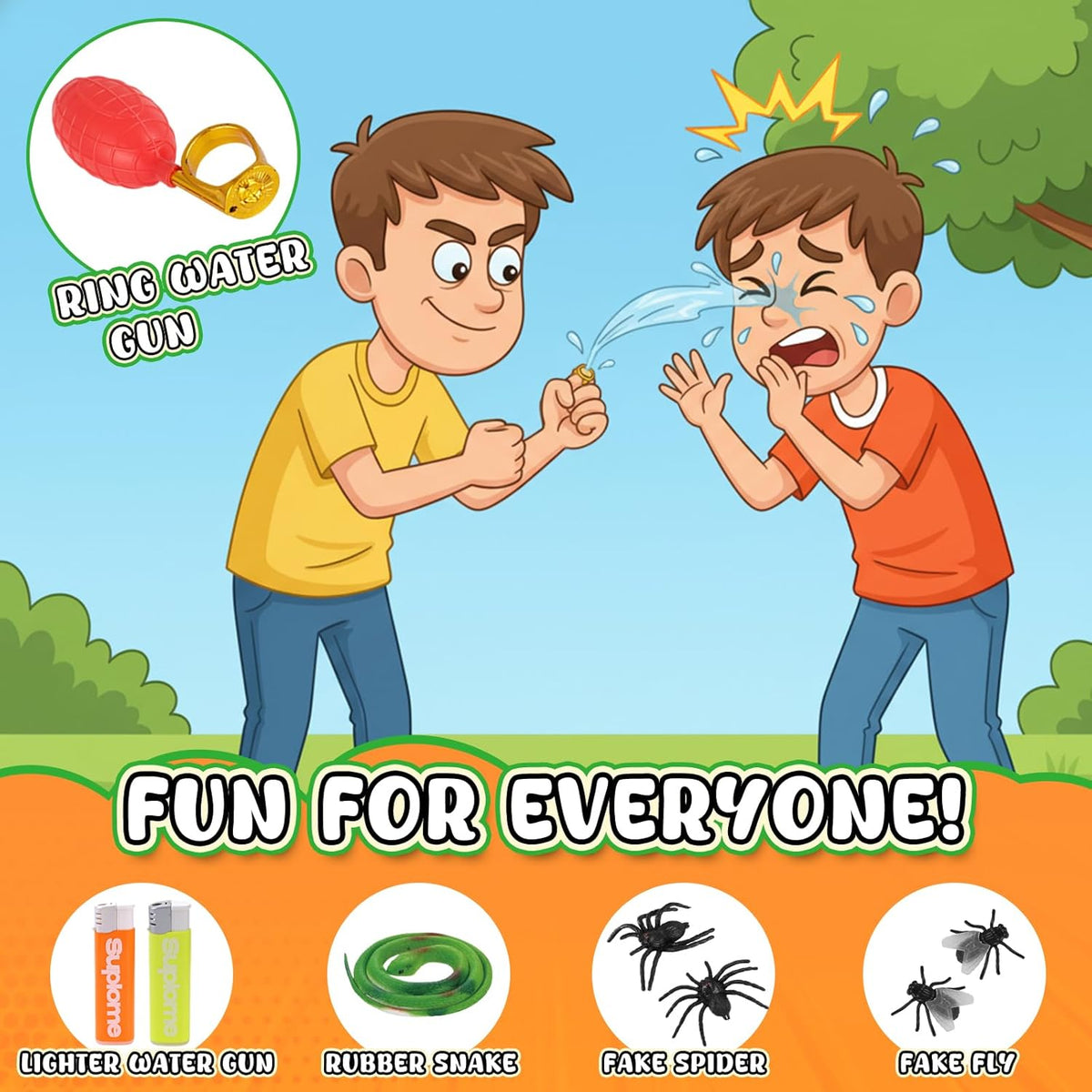 LovesTown Prank Kit, 25 PCS Fun Novelty Prank Sets for Kids & Adults
