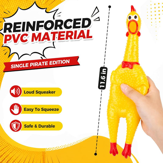 POPLAY Screaming Chicken, Squeaky Chicken Dog Toys Gag Gifts Prank