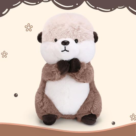 Otter Stuffed Animal Plushie Cute Sea Otter Plush Gift for Girls Boys 9.8”