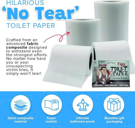 Laughing Smith - No Tear Prank Toilet Paper - Novelty Gag Roll