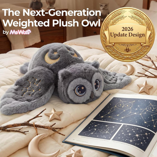 Mewaii Weighted Stuffed Animals Owl Plush, Heatable Coolable, 2-5lbs, 23in