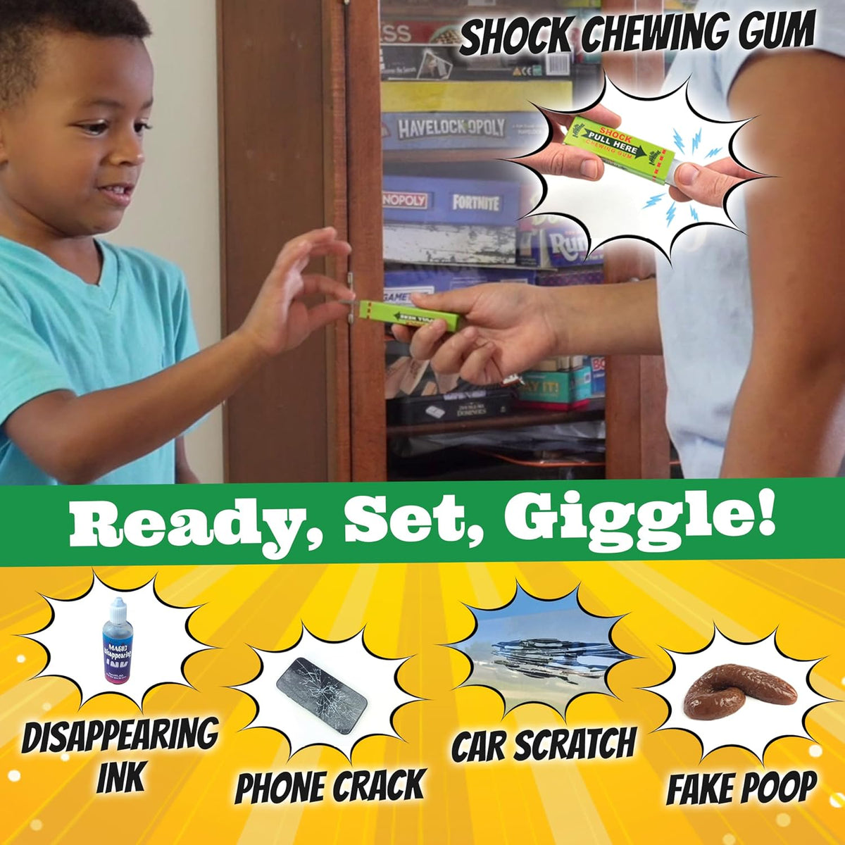BLOONSY Prank Kit for Kids, 20 Ultimate Practical Jokes and Prank Toys