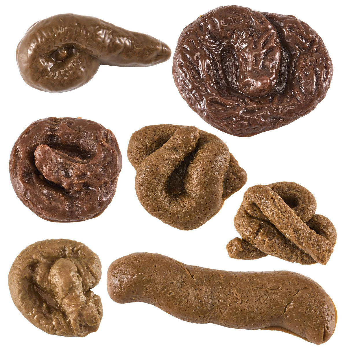 Chivao 7 Pcs Fake Poo Realistic Fake Turd Prank Poo Toy Gag, Cute, Normal