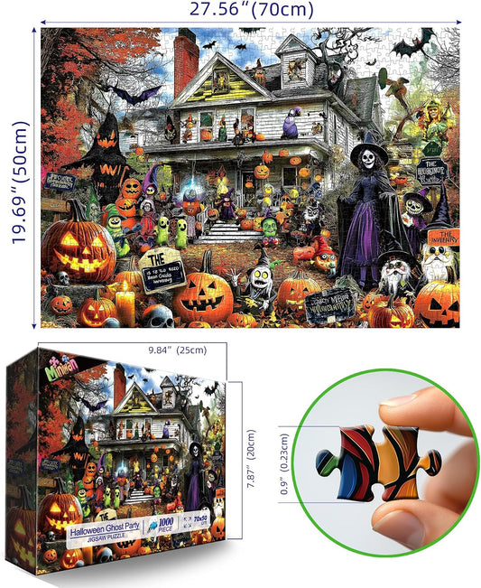 MINIWAN Halloween 1000 Piece Jigsaw Puzzle for Adults, 27.5" x 19.7"