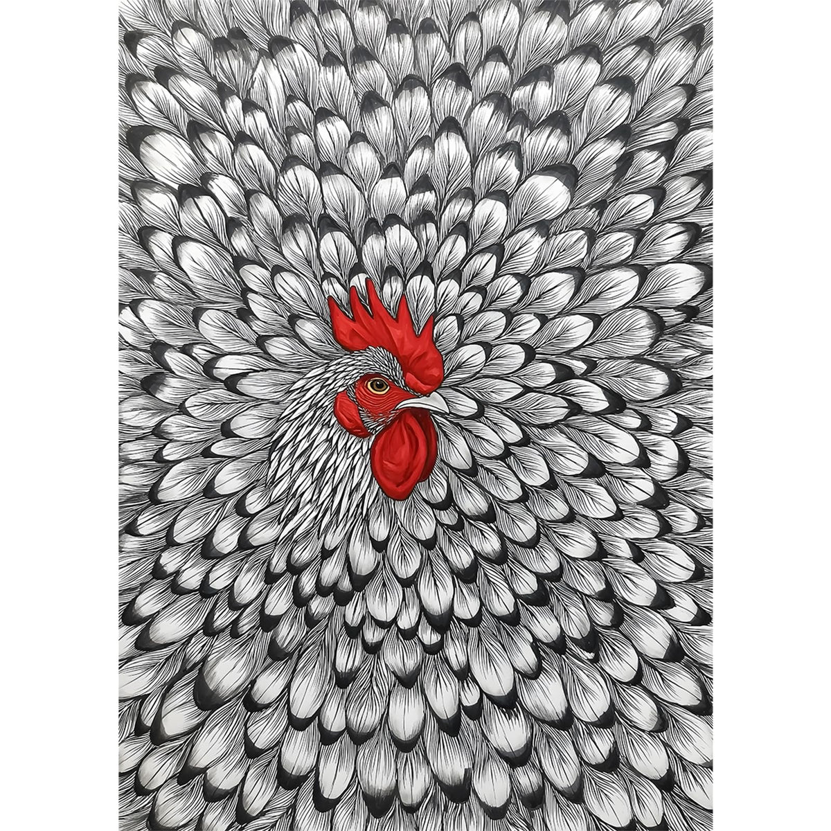 Chicken Puzzles for Adults 1000 Piece, PICKFORU Funny Chicken Jigsaw Puzzle, Garden Farm Flower Animal Rooster Themed, Patchwork Art Challenge Puzzle