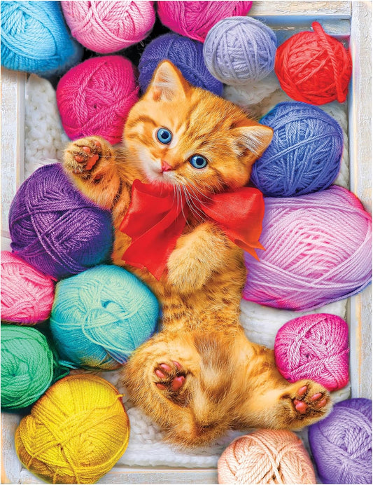 RoseArt - Kodak Premium - Cuddly Yarn Box - 100 Piece Jigsaw Puzzle for Adults