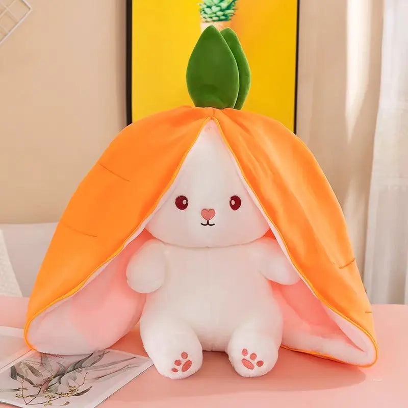 Cute Strawberry Bunny Plush Toy Soft Kawaii Stuffed Animal Gift for Kids Girls Hug Pillow Bed Decoration Birthday Present Furry Friends Plush Doll Animal Gift for Kids Girls Hug Pillow plushies Soft Huggable Super Soft Fluffy stuffed animals