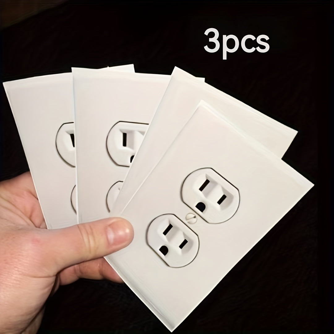 3pcs Funny Fake Power Outlet Stickers - Perfectly Suitable for Office Pranks and Jokes, Plug Stickers for Office Pranks, April Fools' Day Gifts