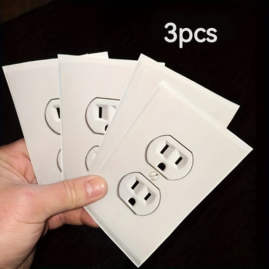 3pcs Funny Fake Power Outlet Stickers - Perfectly Suitable for Office Pranks and Jokes, Plug Stickers for Office Pranks, April Fools' Day Gifts
