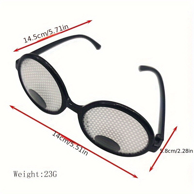 April Fool's Day Prank Glasses, Funny Eyeball Round Frame Unisex Party Halloween Cosplay Youth Gag Spectacles