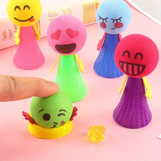 5/33pcs Creative Bounce Small People Children EVA Toys Colorful Funny Boys And Girls Reward Gifts Birthday Event Party Christmas Halloween Gifts Novelty Prank Toys (Random)