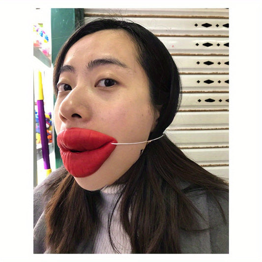 1/5pcs April Fool'S Day Big Red Lips Thick Mouth Prank Toy, Funny Novelty PVC Gag Gift for Party Favors, Jokes And Laughs, Suitable for Adults 18+