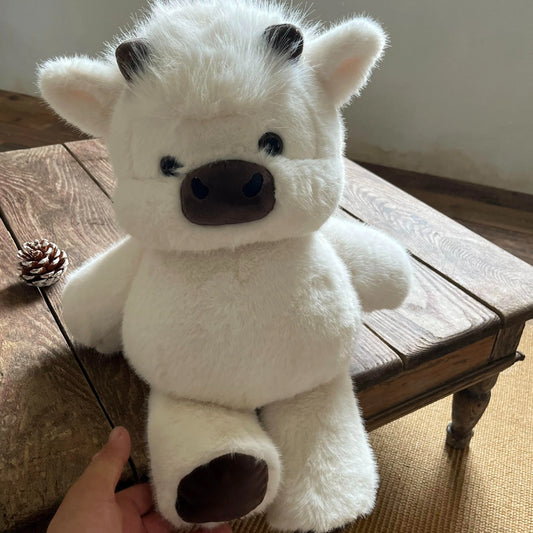 Cute Highland Wool Plush Toy, Running Highland Cow Plush Toy, moo moo plushies, &Mother's Day Gift, Adorable Sheep Plaything, Cuddly Stuffed Animal