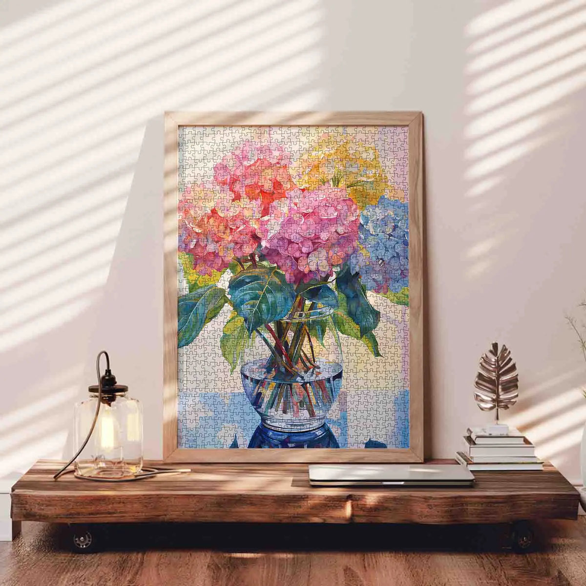 Tucocoo Hydrangea Flower 1000 Pieces Jigsaw Puzzle, Mother’s Day Gift, Colorful Home Game Stress Relief Brain Training Challenging Wall Decor Gift Idea, 27.56x19.69inch 70x50cm