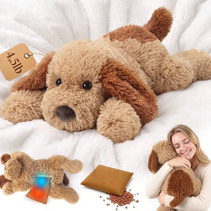 CUCKOOL Oh-So Soft Weighted Lavender-Scented Highland Cow Stuffed Animal - Latex-Free Microwavable Heat-Pad, Anxiety Relief, Whimsical GF Gift, Heatable Stitch Stuff Plush Toy