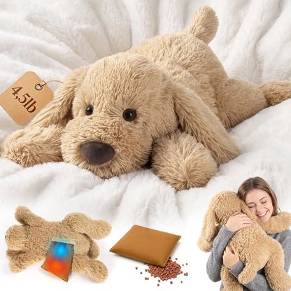 CUCKOOL Oh-So Soft Weighted Lavender-Scented Highland Cow Stuffed Animal - Latex-Free Microwavable Heat-Pad, Anxiety Relief, Whimsical GF Gift, Heatable Stitch Stuff Plush Toy