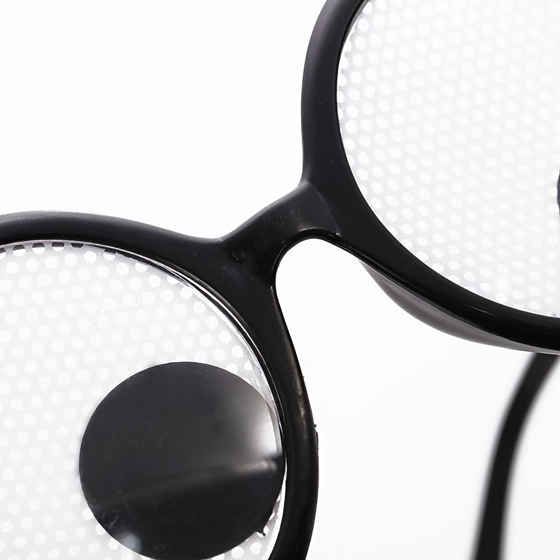 April Fool's Day Prank Glasses, Funny Eyeball Round Frame Unisex Party Halloween Cosplay Youth Gag Spectacles