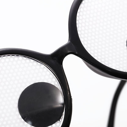 April Fool's Day Prank Glasses, Funny Eyeball Round Frame Unisex Party Halloween Cosplay Youth Gag Spectacles
