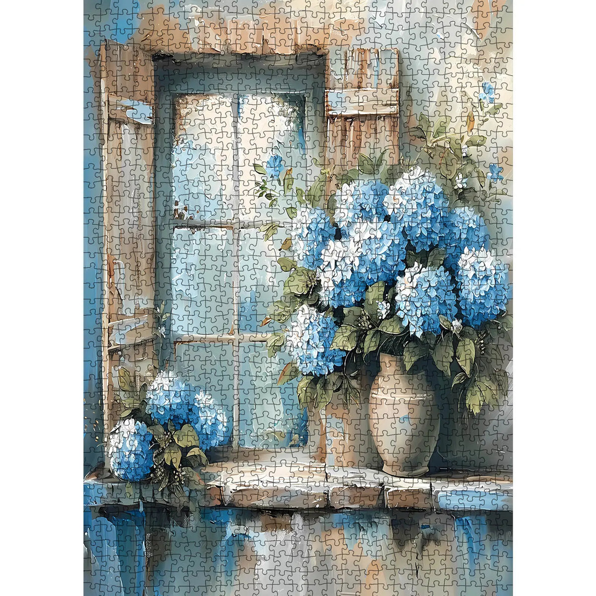 Tucocoo Hydrangea Flower 1000 Pieces Jigsaw Puzzle, Mother’s Day Gift, Colorful Home Game Stress Relief Brain Training Challenging Wall Decor Gift Idea, 27.56x19.69inch 70x50cm