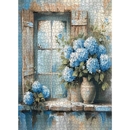 Tucocoo Hydrangea Flower 1000 Pieces Jigsaw Puzzle, Mother’s Day Gift, Colorful Home Game Stress Relief Brain Training Challenging Wall Decor Gift Idea, 27.56x19.69inch 70x50cm