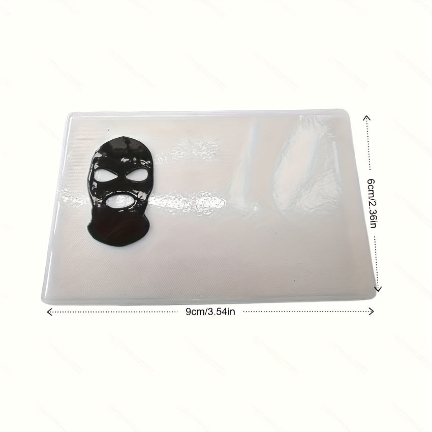 5/10-Pack 2-In-1 Funny for Id Card Sleeves And Protectors (Inc. 5/10pcs 3D Disguise Mask)|Frosted PVC Waterproof for Id/Credit/Key/Bus/Key Cards - Creative Prank Gift for Friends/Birthdays
