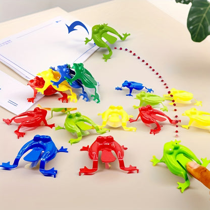24pc 12pc Multicolor Bouncing Frog Interactive Family Game Plastic Frog Toy Children's Toy (random Color)