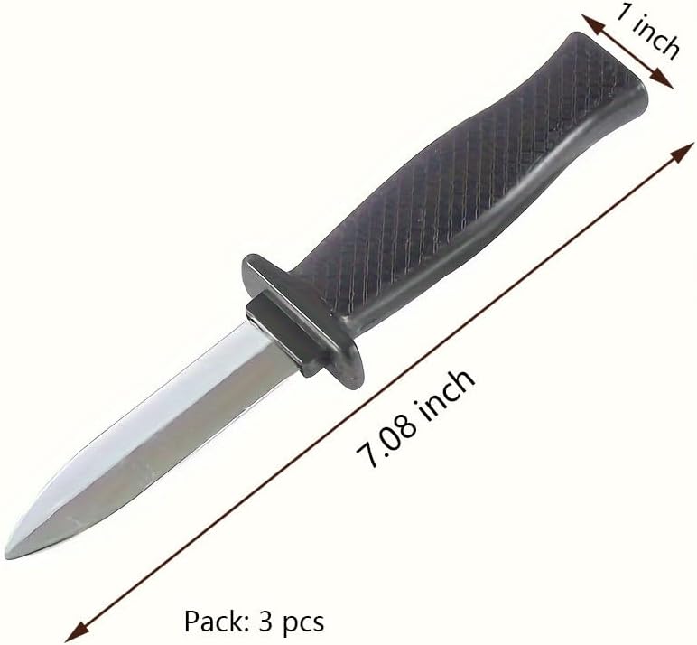 Retractable Magic Trick Prank Knife, Fake Knife False Trick Gadget Toy Disappearing Dagger Plastic Halloween Fools Day Party Costume Knife (3 PCS A)