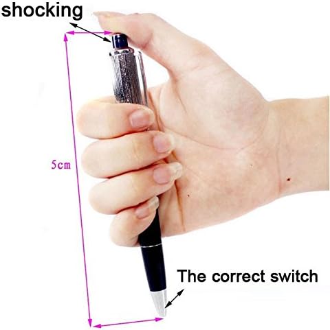 Cooplay 3pcs Shocking Adult Prank Prop Joke to Friends Electric Shock Pen Shape Trick Gag Gadget Funny for Fool's Day Halloween