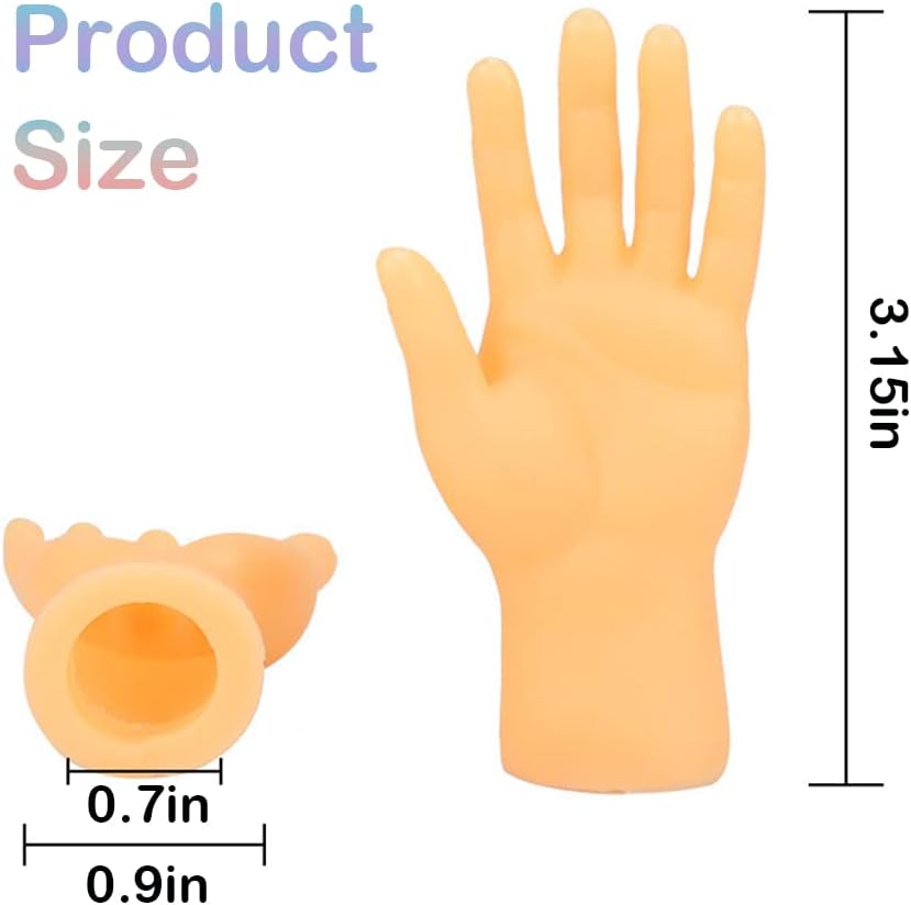 30 Pcs Tiny Finger Hands Mini Rubber Finger Puppets, Miniature Small Hands Ealistic Cute Little Hand Finger for Gifts Puppet Show Prank Gag Performance Party Favors