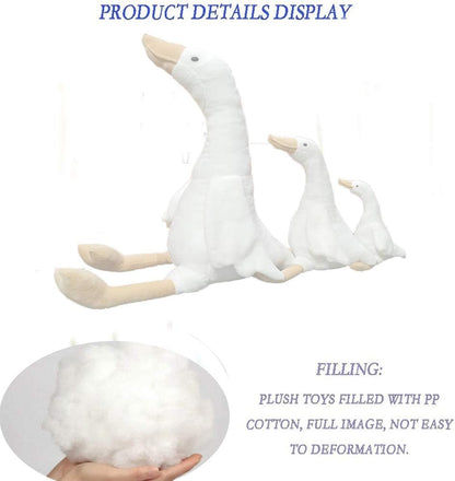 15.7" Swan Stuffed Animal,Goose Plush White Stuffed Animal Toy