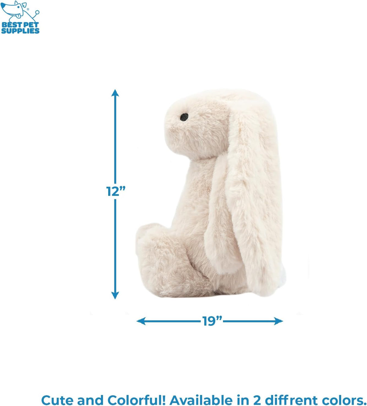 Best Pet Supplies Bunny Buddy Squeaky Plush Dog Toy - Beige, Medium