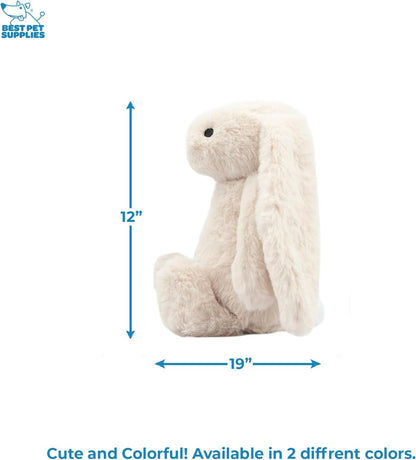 Best Pet Supplies Bunny Buddy Squeaky Plush Dog Toy - Beige, Medium