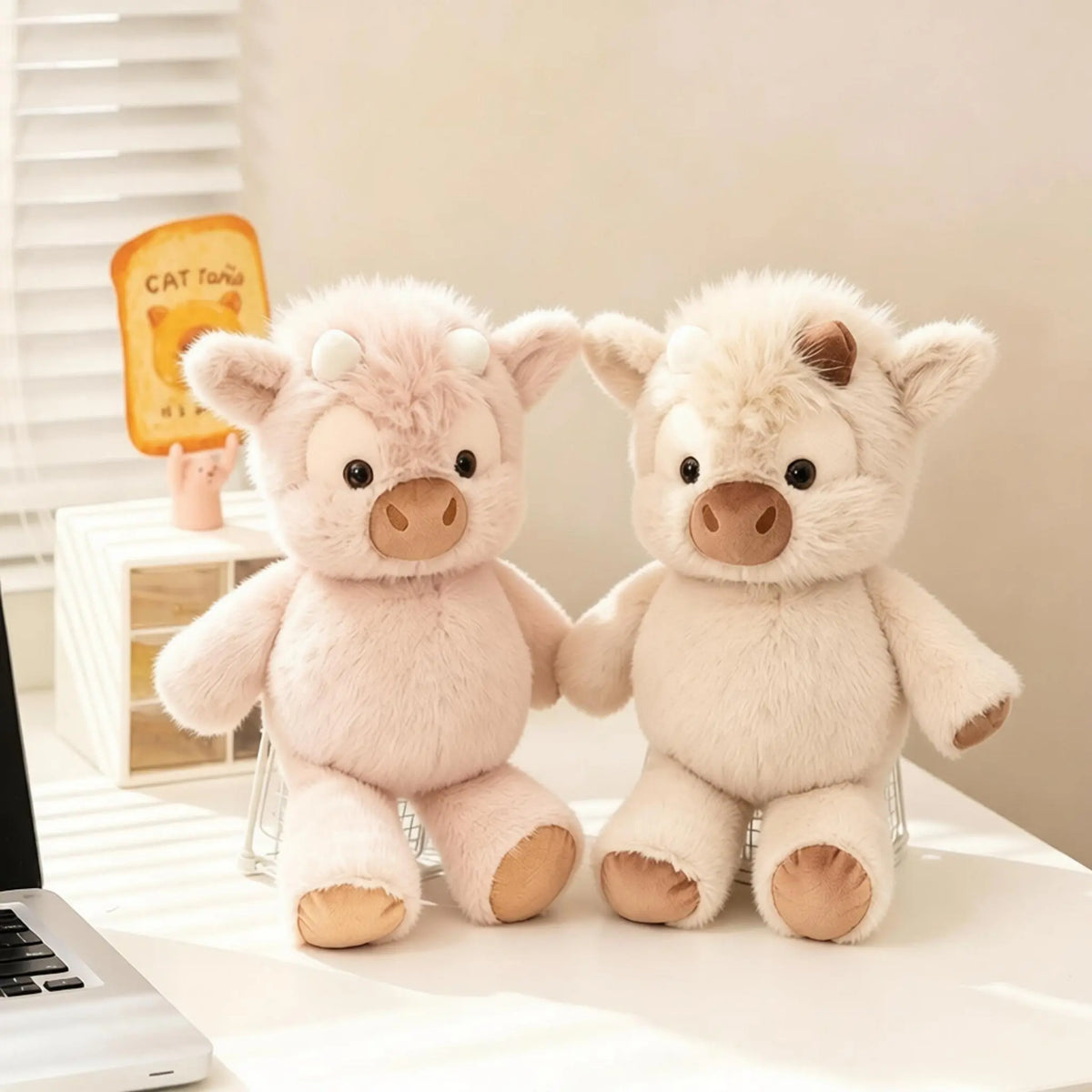 Cute Highland Wool Plush Toy, Running Highland Cow Plush Toy, moo moo plushies, &Mother's Day Gift, Adorable Sheep Plaything, Cuddly Stuffed Animal
