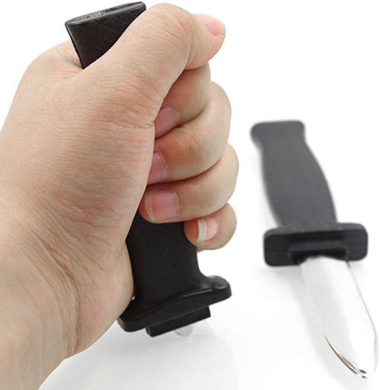 Retractable Magic Trick Prank Knife, Fake Knife False Trick Gadget Toy Disappearing Dagger Plastic Halloween Fools Day Party Costume Knife (3 PCS A)