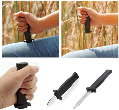 Retractable Magic Trick Prank Knife, Fake Knife False Trick Gadget Toy Disappearing Dagger Plastic Halloween Fools Day Party Costume Knife (3 PCS A)