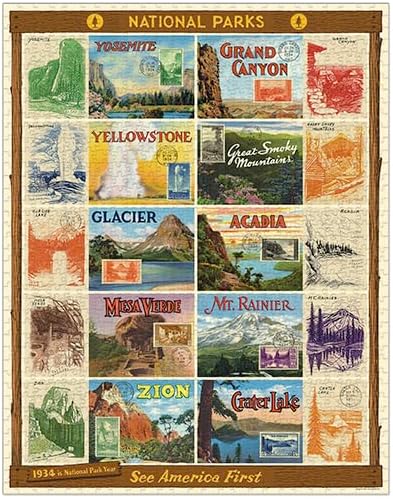 Cavallini Papers & Co. 1,000 Piece Puzzle, National Parks 2