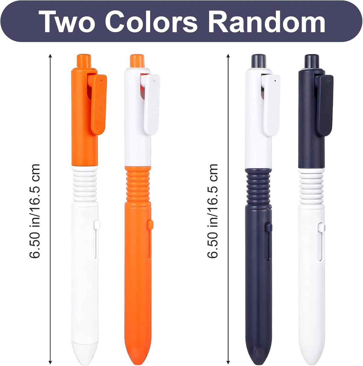 Pen that Sprays Water, Water Spary Kids Toy Pen, 2 in 1 Funny Prank Retractable Pens for Pranks and Tricks, Writing and Spraying, Blue & Orange, 2pcs