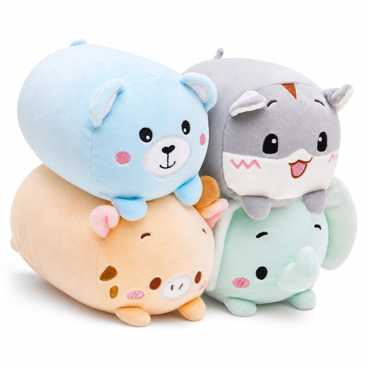 9 Pcs Stuffed Animals Plushies Bulk 8"Cute Plush Toys, 9 Cute Animal
