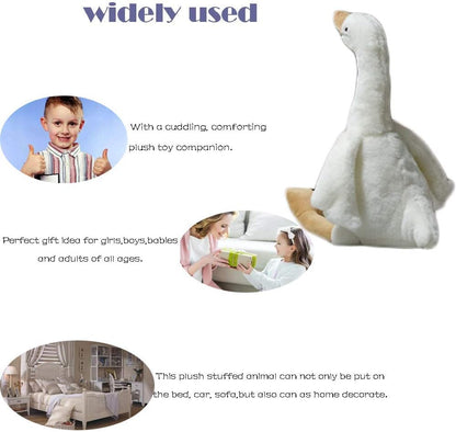 15.7" Swan Stuffed Animal,Goose Plush White Stuffed Animal Toy