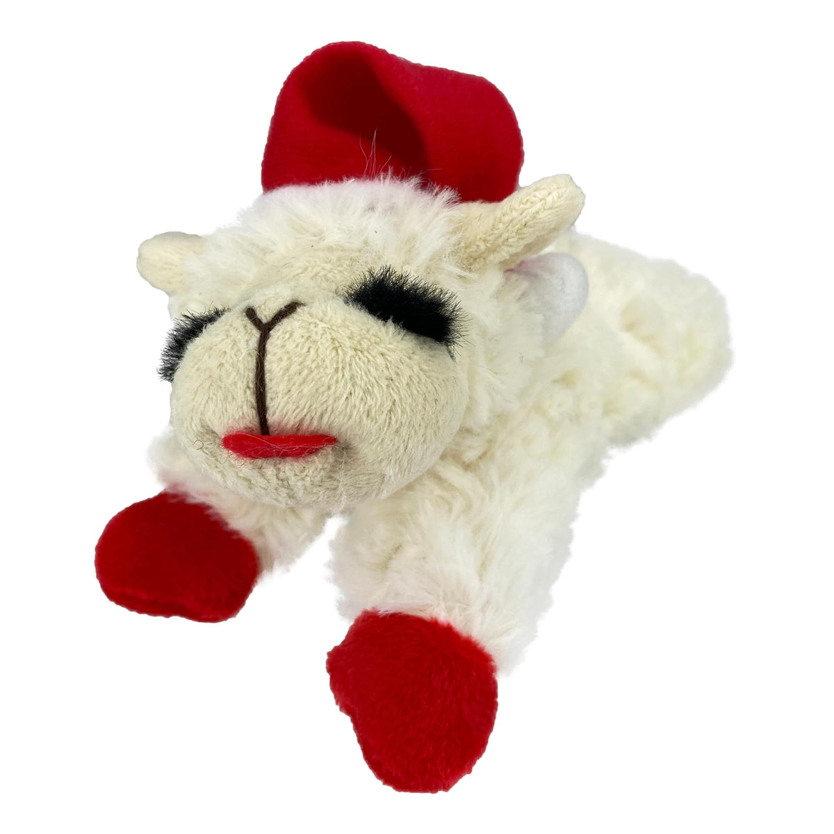 Multipet Lamb Chop Dog Plush Toy 10", Cream, 5 Squeakers