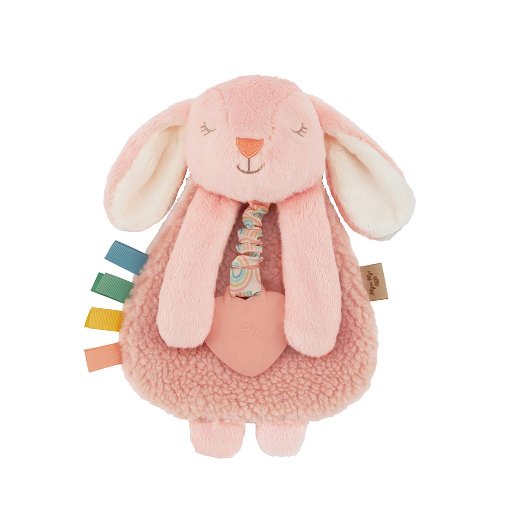 Itzy Ritzy Lovey Including Teether, Teething Relief, 0+ Months (Pink Bunny)