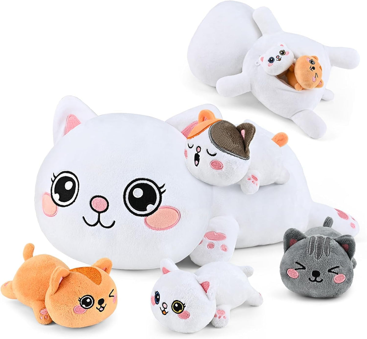 KMUYSL Mommy Plush Toys with 4 Babies, Stuffed Animal for Kids, Unicorn