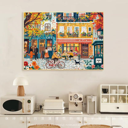 Puzzles for Adults 1000 Pieces, Romantic Street Scene Jigsaw Puzzle with 1:1 HD Poster, Perfect Interlocking No Dust, Stress Relief Ideal Gift for Family Games