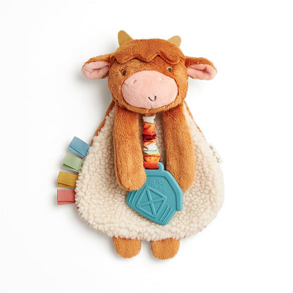 Itzy Ritzy Lovey Including Teether, Teething Relief, 0+ Months (Pink Bunny)