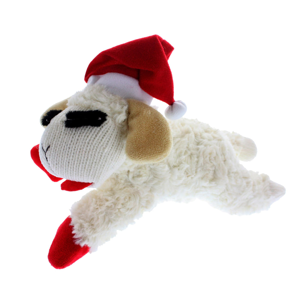 Multipet Lamb Chop Dog Plush Toy 10", Cream, 5 Squeakers