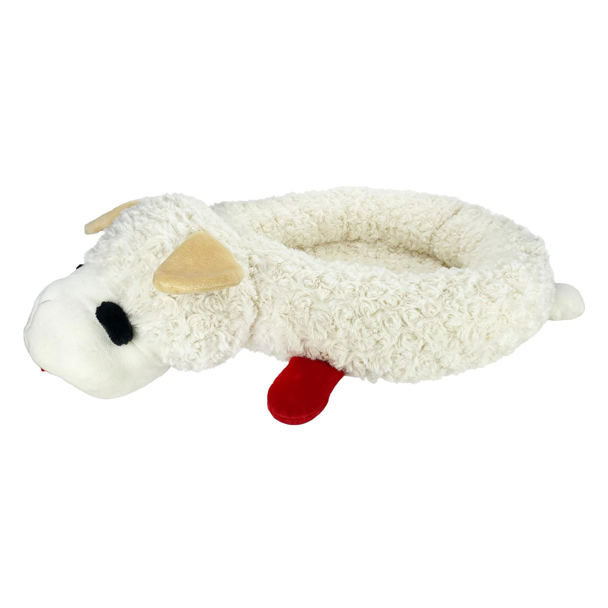Multipet Lamb Chop Dog Plush Toy 10", Cream, 5 Squeakers