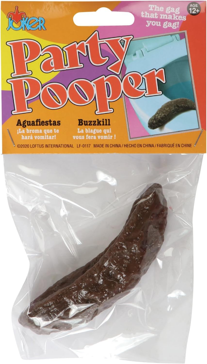 Loftus Gross Party Pooper Fake Poo Toy, Brown, 4 inches