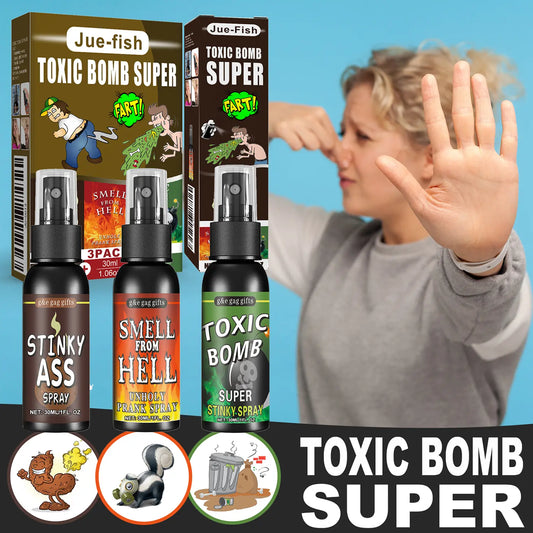 Unisex 3-Pack Strong-Smelling Fart Spray - Quirky Prank Gifts, Toys for Grown Ups, School Pranks, April Fools’ Day Gift